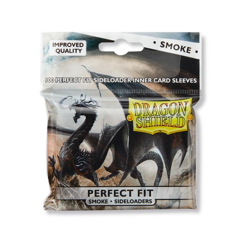 Dragon Shield - Sleeves - Perfect Fit SIDELOADER 100/pack Smoke