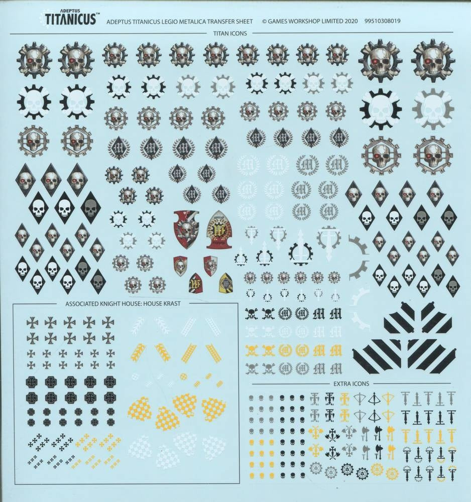 Adeptus Titanicus: Legio Metalica Transfer Sheet