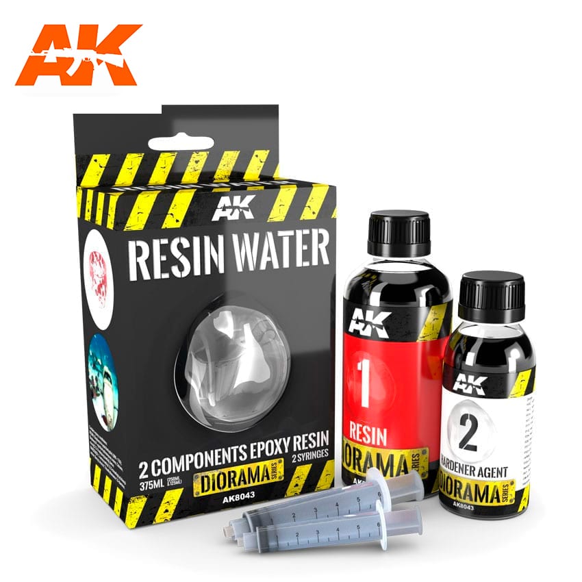 AK Interactive Dioramas - Resin Water 2 Components Epoxy Resin 375ml - AK8043