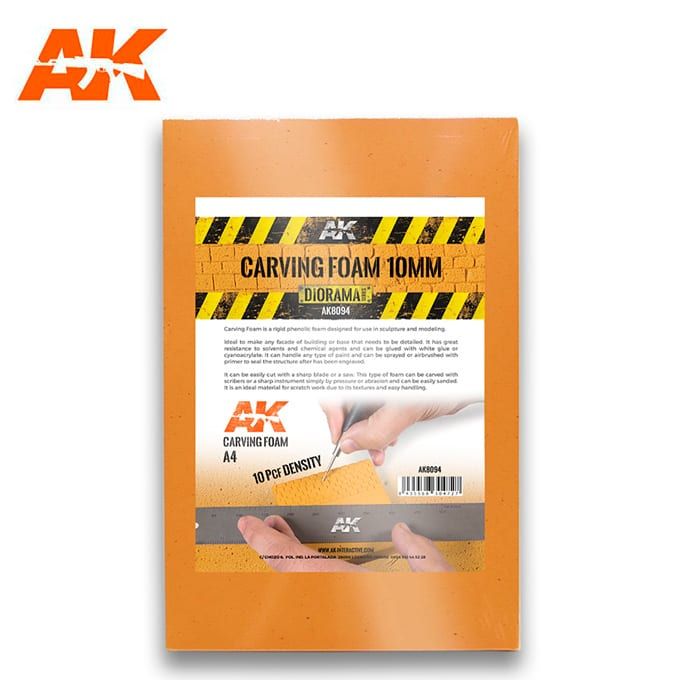 AK Interactive Building Materials - Carving Foam 10mm A4 - AK8094