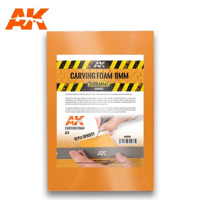 AK Interactive Building Materials - Carving Foam 8mm A4 - AK8095