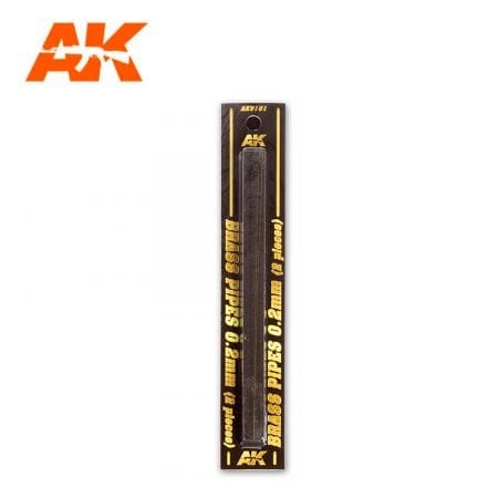AK Interactive Building Materials - Brass Pipes 0.2mm (2) - AK9101