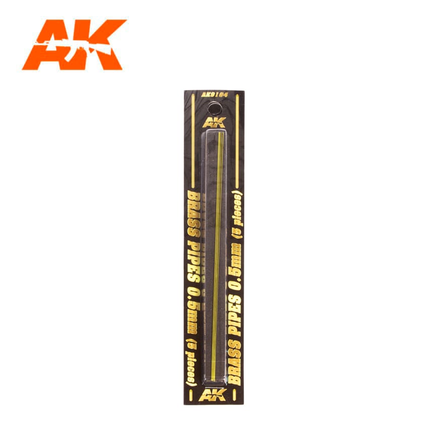 AK Interactive Building Materials - Brass Pipes 0.5mm (5) - AK9104