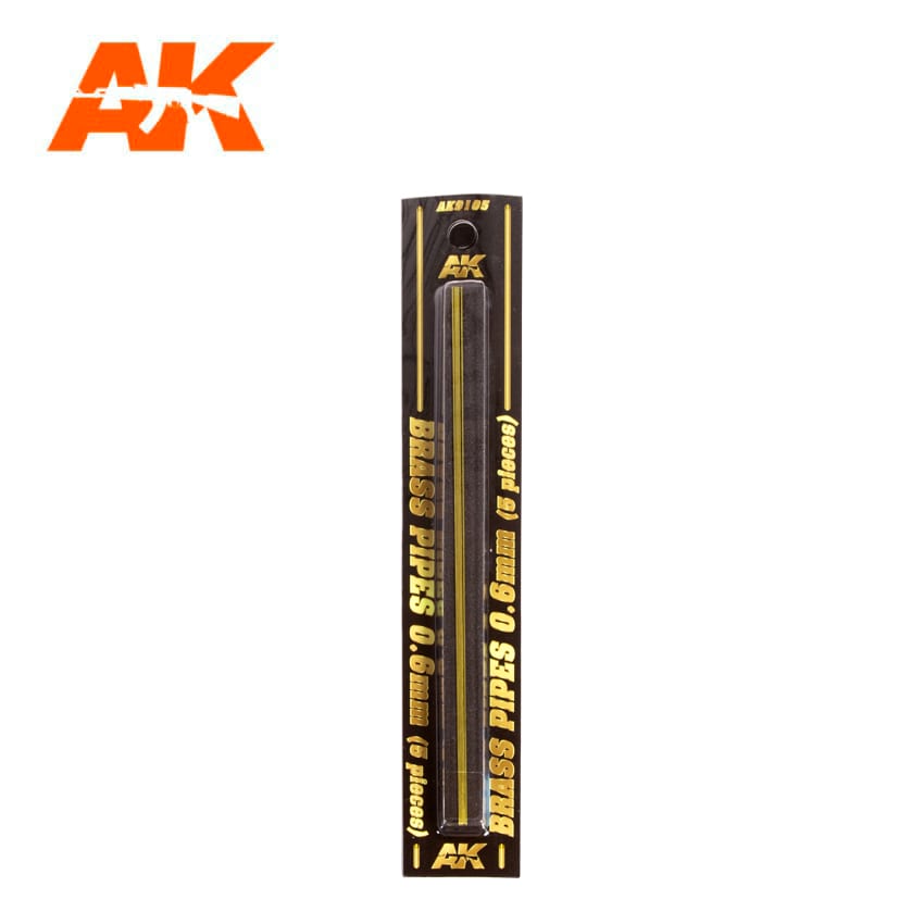 AK Interactive Building Materials - Brass Pipes 0.6mm (5) - AK9105