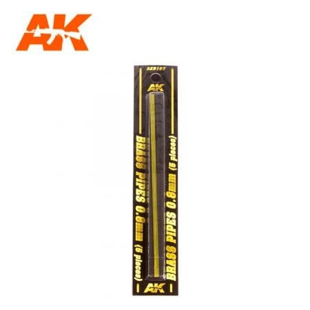 AK Interactive Building Materials - Brass Pipes 0.8mm (5) - AK9107