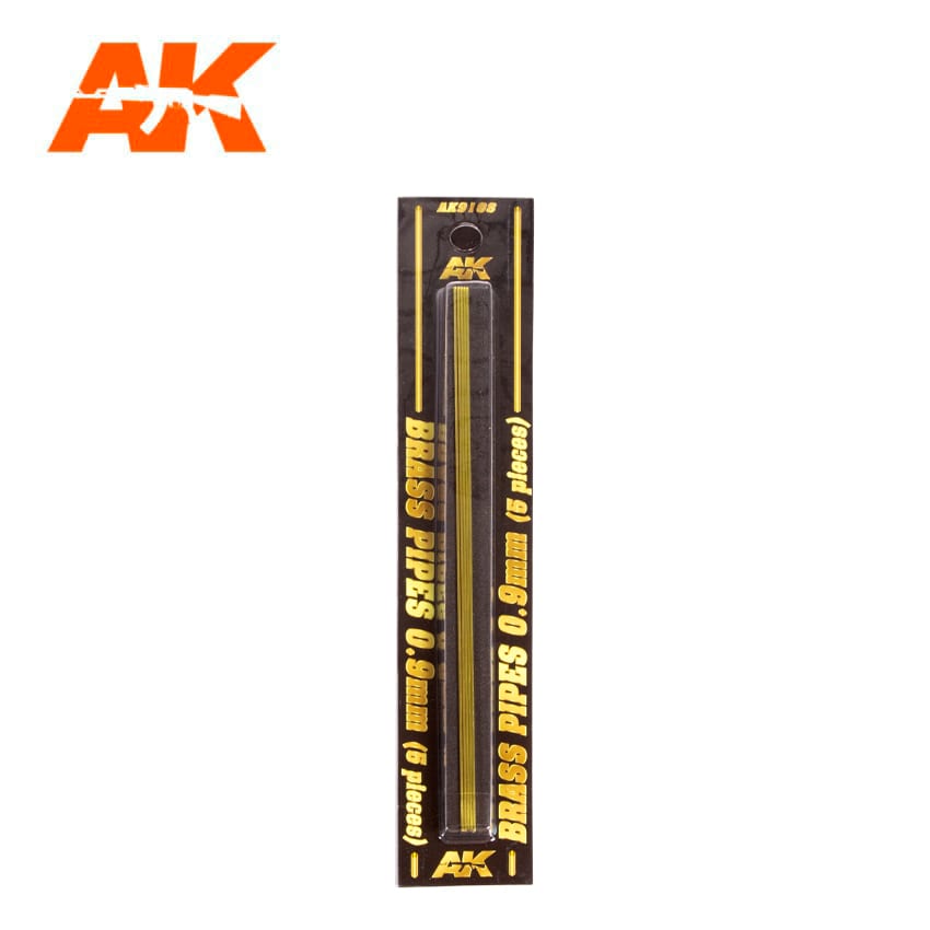 AK Interactive Building Materials - Brass Pipes 0.9mm (5) - AK9108