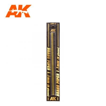 AK Interactive Building Materials - Brass Pipes 1.1mm (5) - AK9110