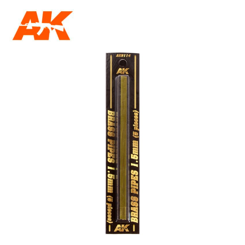 AK Interactive Building Materials - Brass Pipes 1.5mm (5) - AK9114