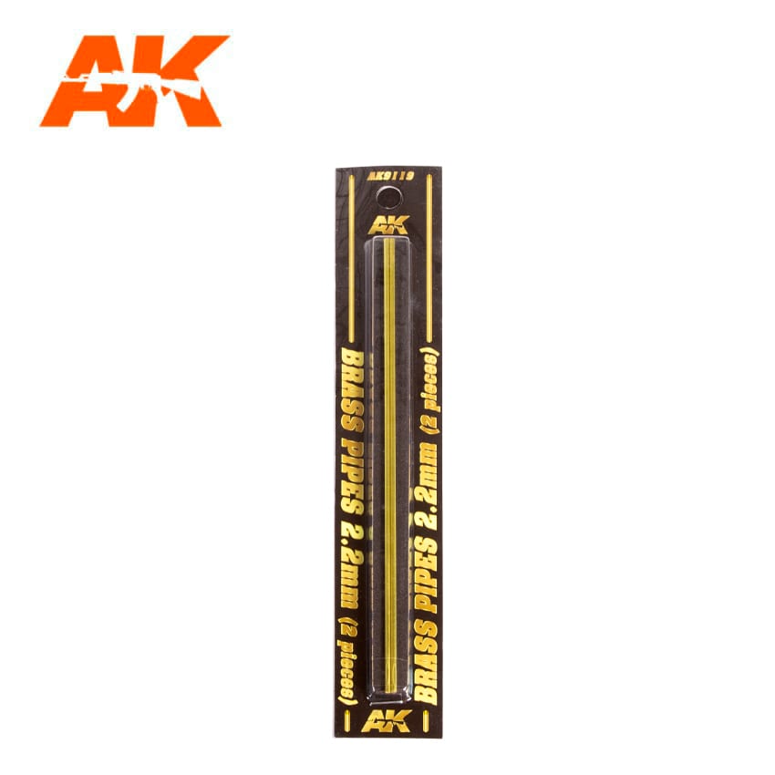 AK Interactive Building Materials - Brass Pipes 2.2mm (2) - AK9119