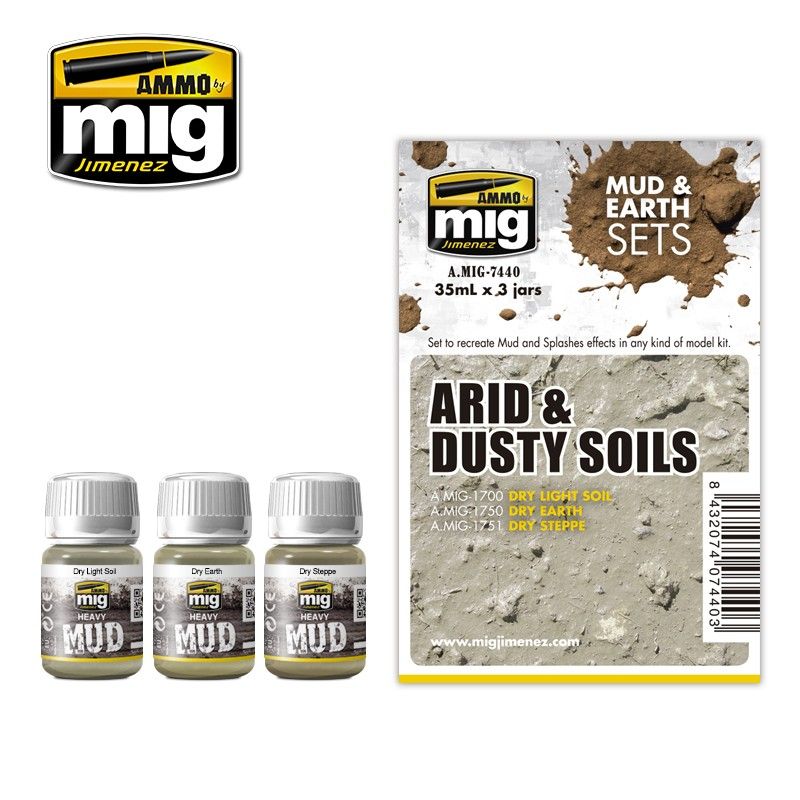 Ammo by MIG Weathering Arid & Dusty Soils Set