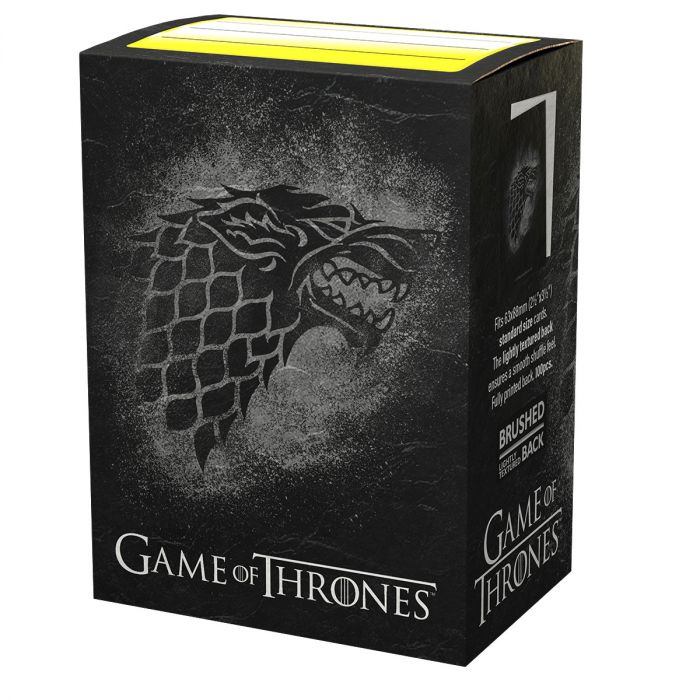 Dragon Shield - Sleeves - Box 100 - Brushed Art - Game of Thrones House Stark