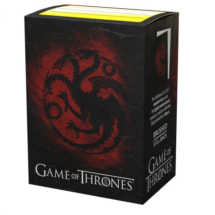 Dragon Shield - Sleeves - Box 100 - Brushed Art - Game of Thrones House Targaryen