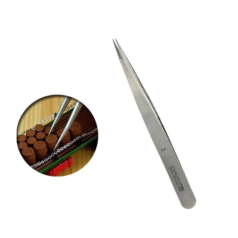 Vallejo Hobby Tools - #3 Stainless Steel Tweezers - T12003