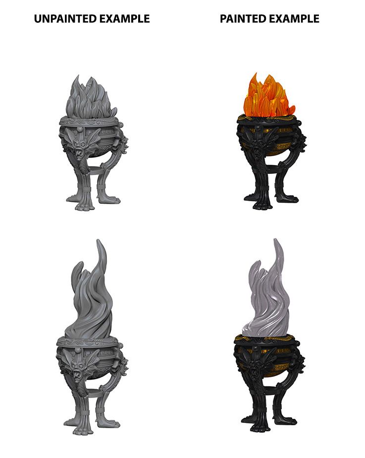 WizKids Deep Cuts Unpainted Miniatures Braziers