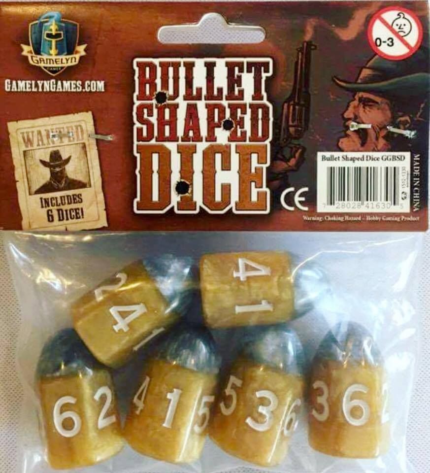 Bullet Shaped 6 Sided Dice
