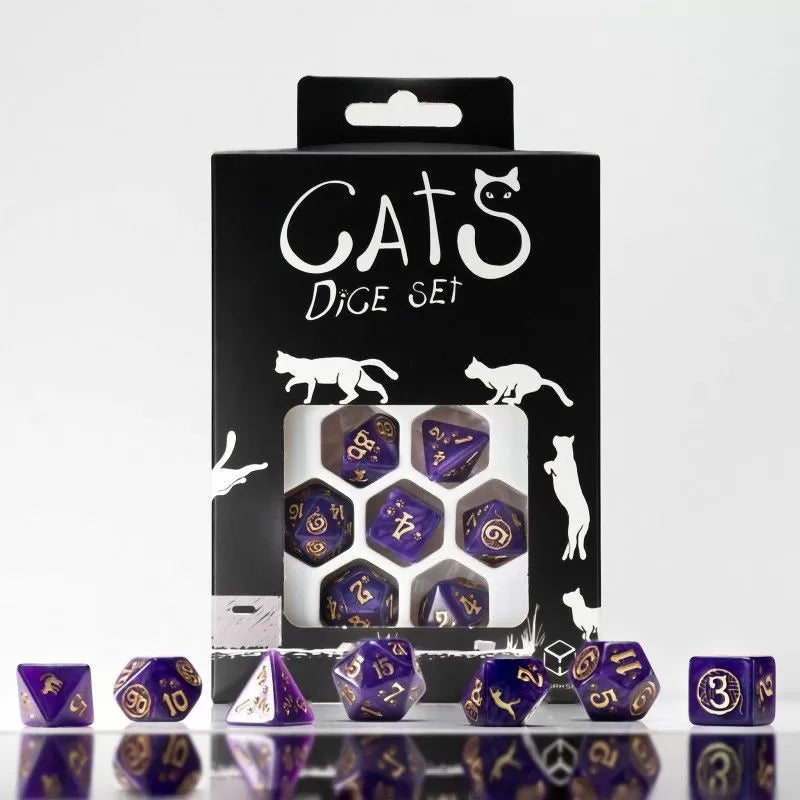 Q Workshop - SCAT01 - Cats Dice Set - Purrito Dice Set 7