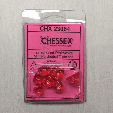 CHX 23064 Transparent Mini Pink/White 7-Die Set