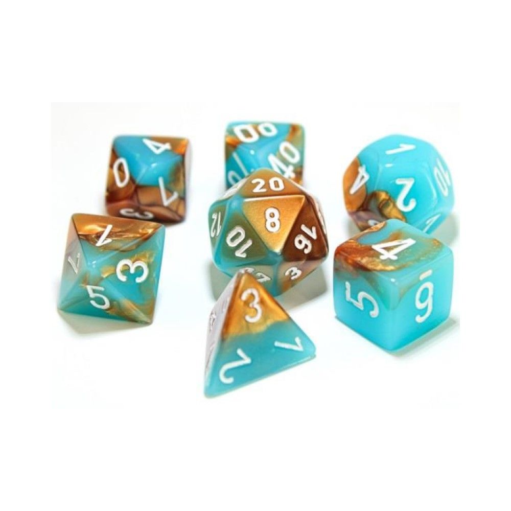 CHX 30019 Gemini Copper-Turquoise with White 7-Die Set