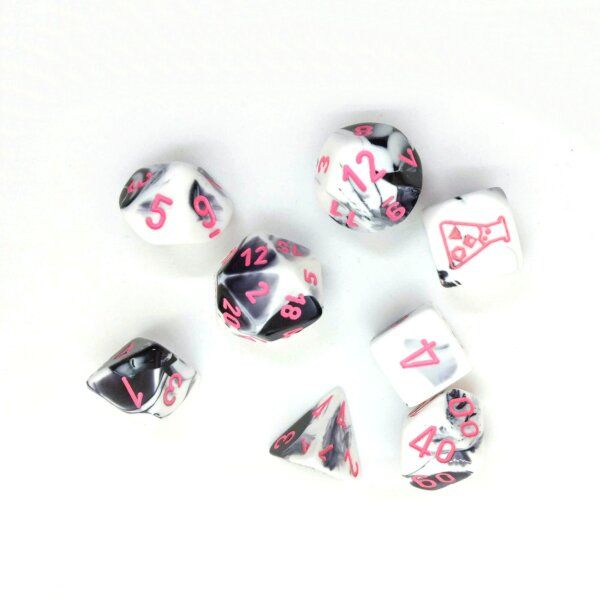 CHX 30043 Gemini Black-White/Pink 7-Die Set