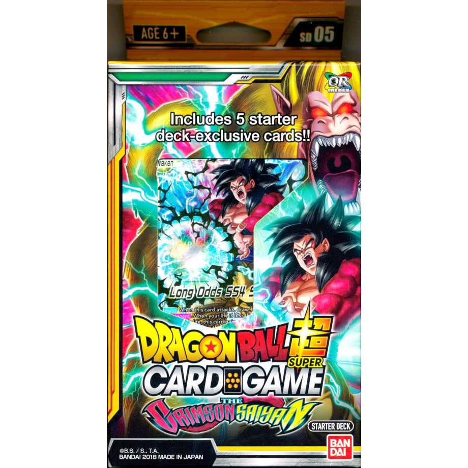 Dragon Ball Super Card Game Series 4 Starter Display 05 Colossal Warfare Starter The Crimson Saiyan