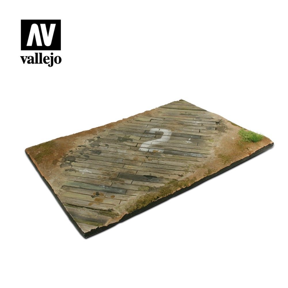 Vallejo Scenics Bases 1/35 - 31x21 Wooden airfield surface Diorama Base