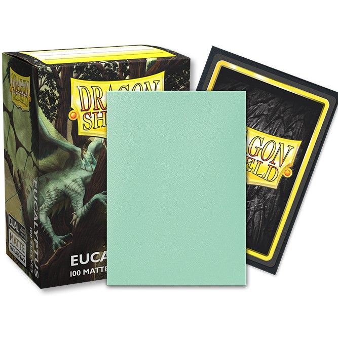 Dragon Shield - Sleeves - Box 100 - Eucalyptus Green Lehel Matte - Standard Size Dual