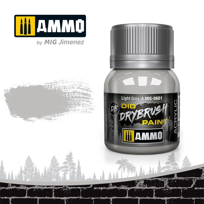 Ammo by MIG Drybrush Light Grey