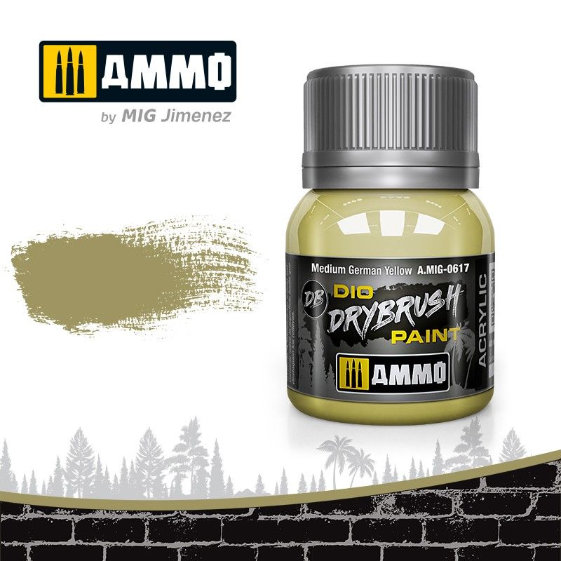 Ammo by MIG Drybrush Medium German Yellow