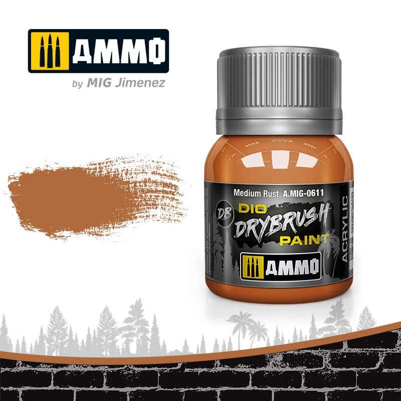 Ammo by MIG Drybrush Medium Rust