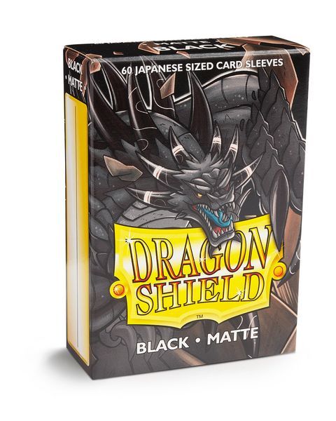 Dragon Shield - Sleeves - Japanese - Box 60 - Black Matte