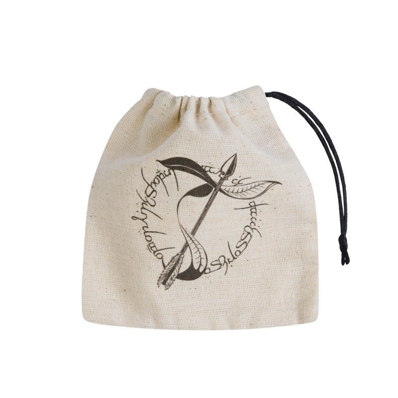 Q Workshop Elvish Basic Dice Bag Beige and Black