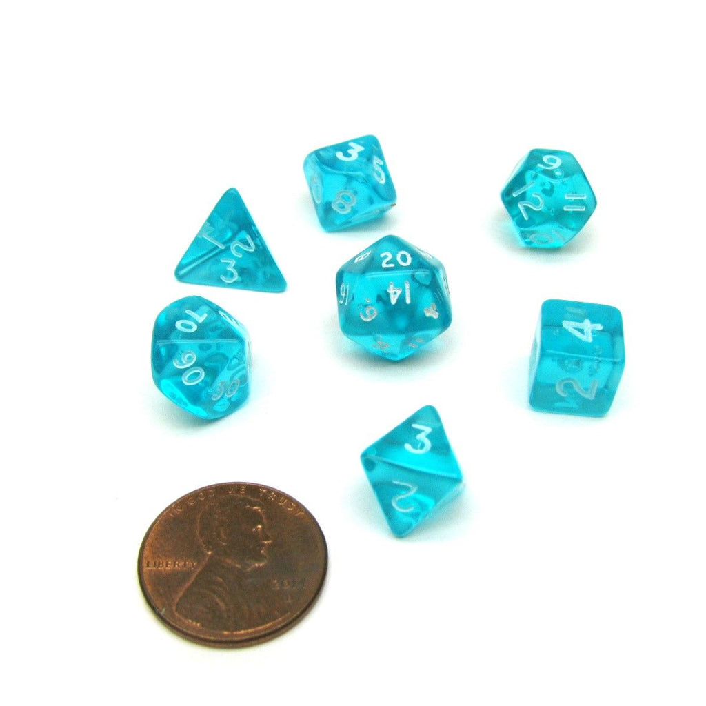 CHX 23065 Transparent Mini Teal/White 7-Die Set