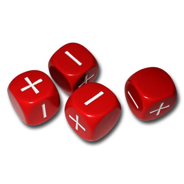 Fudge Dice Red (4)