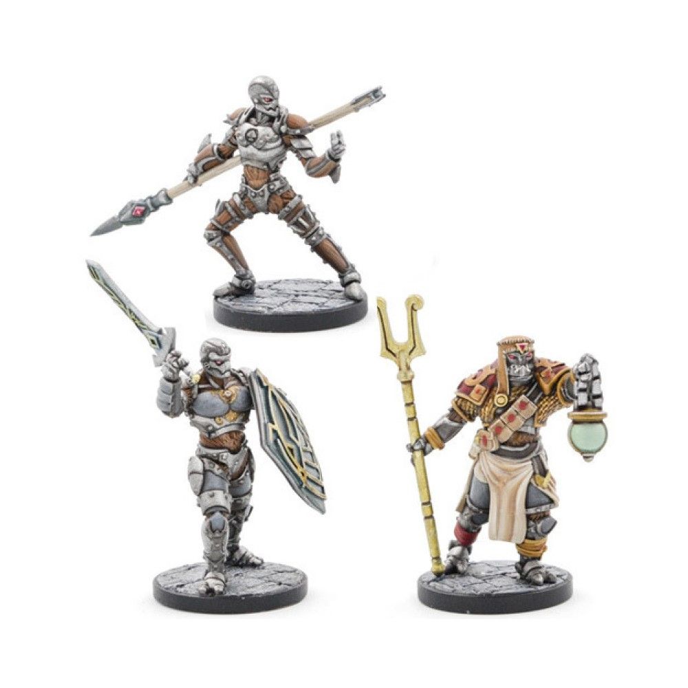 D&D Collectors Series Miniatures Eberron Warforged Wizard Fighter Monk (3)