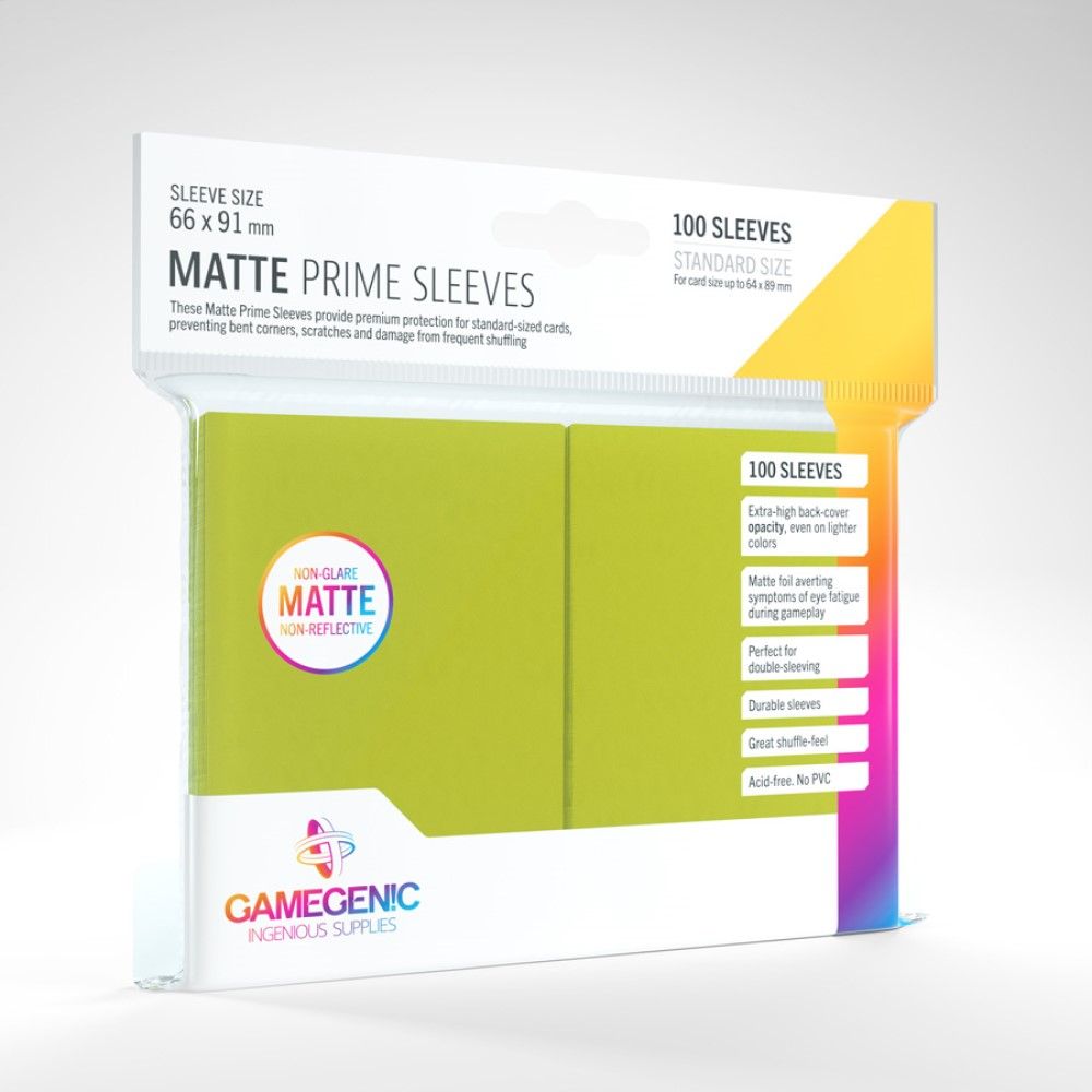 Gamegenic Matte Prime 100ct Lime Sleeves