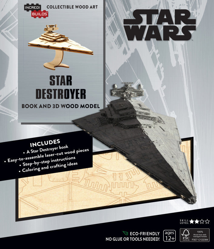 Star Wars Star Destroyer Book and 3D Wood Model