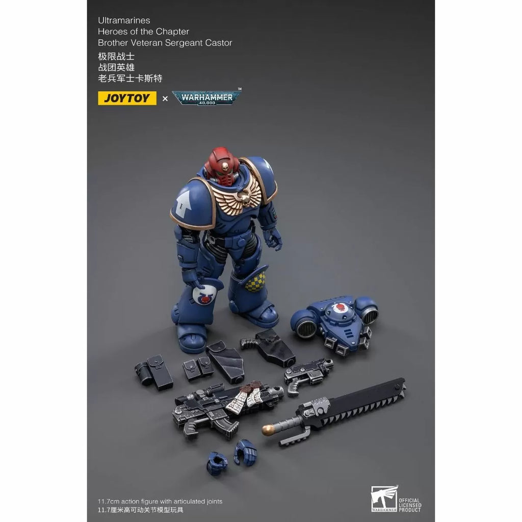 JoyToy 1/18 Scale Ultramarines Brother Veteran Sergeant Castor