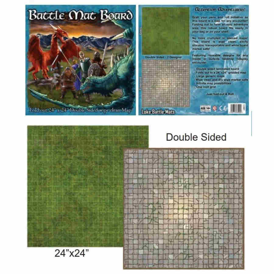 Battle Mat Board Dungeon and Grassland