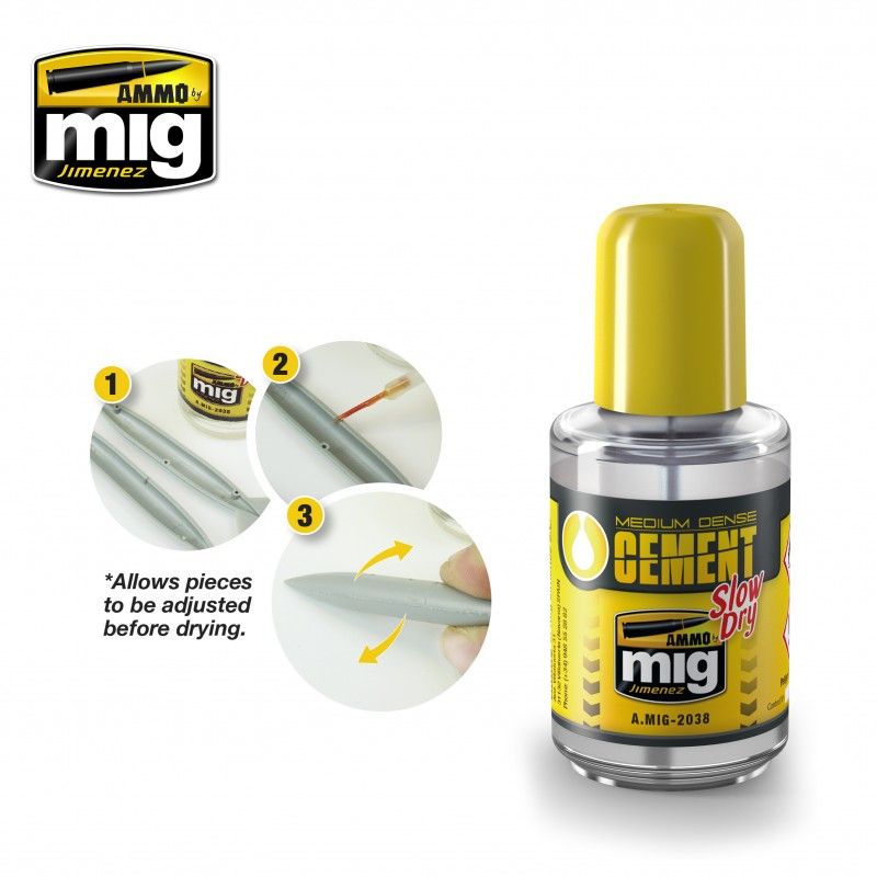 Ammo - AMIG2038 - Accessories Medium Dense Cement - Slow Dry (Polyester Plastic Glue)