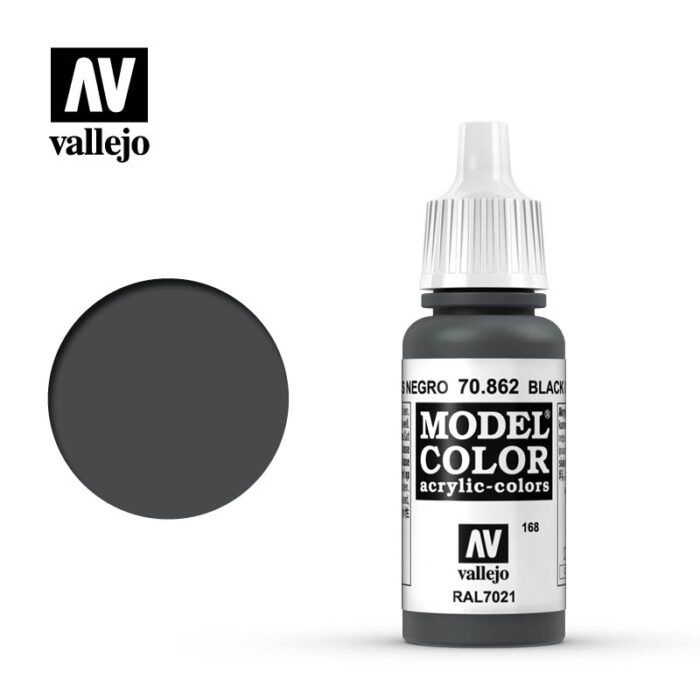 Vallejo Model Color - Black Grey 17 ml (Old Formulation)