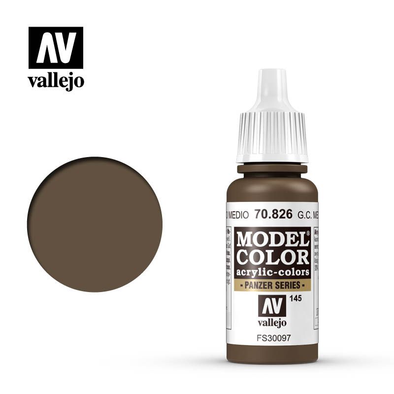 Vallejo Model Color - German Cam Medium Brown 17 ml  (Old Formulation)