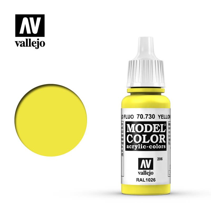 Vallejo Model Color - Fluorescent Yellow 17 ml  (Old Formulation)
