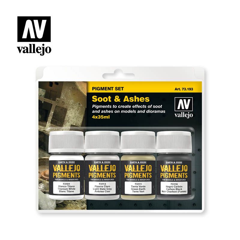 Vallejo Pigments - Set Soot & Ashes 35ml