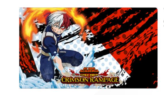 My Hero Academia Collectible Card Game Shoto Todoroki Playmat Series 2 Crimson Rampage