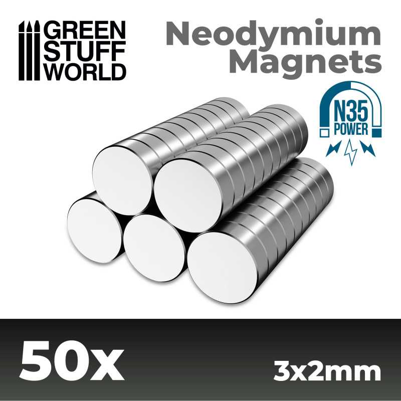 Green Stuff World - 9053 - Neodymium Magnets 3x2mm - 50 units (N35)