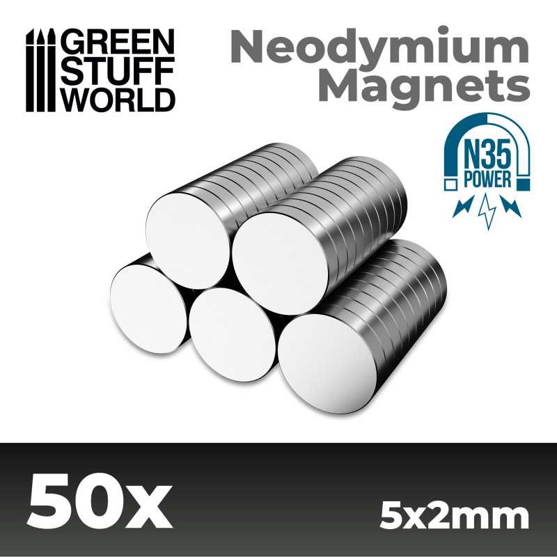 Green Stuff World - 9054 - Neodymium Magnets 5x2mm - 50 units (N35)