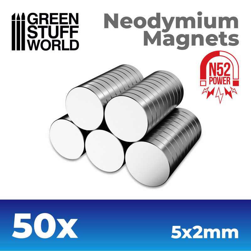 Green Stuff World - 9261 - Neodymium Magnets 5x2mm - 50 units (N52)