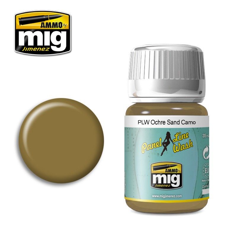 Ammo - AMIG1622 - Panel Line Wash Ochre for Sand Camo 35ml