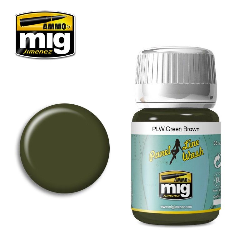 Ammo - AMIG1612 - Panel Line Wash Green Brown 35ml