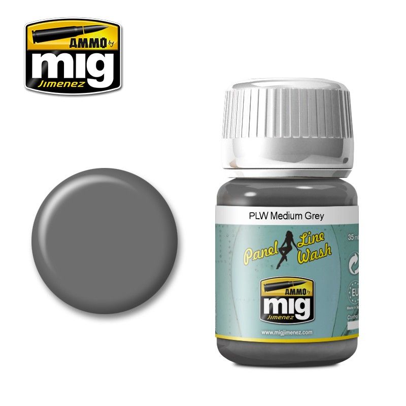 Ammo - AMIG1601 - Panel Line Wash Medium Grey 35ml